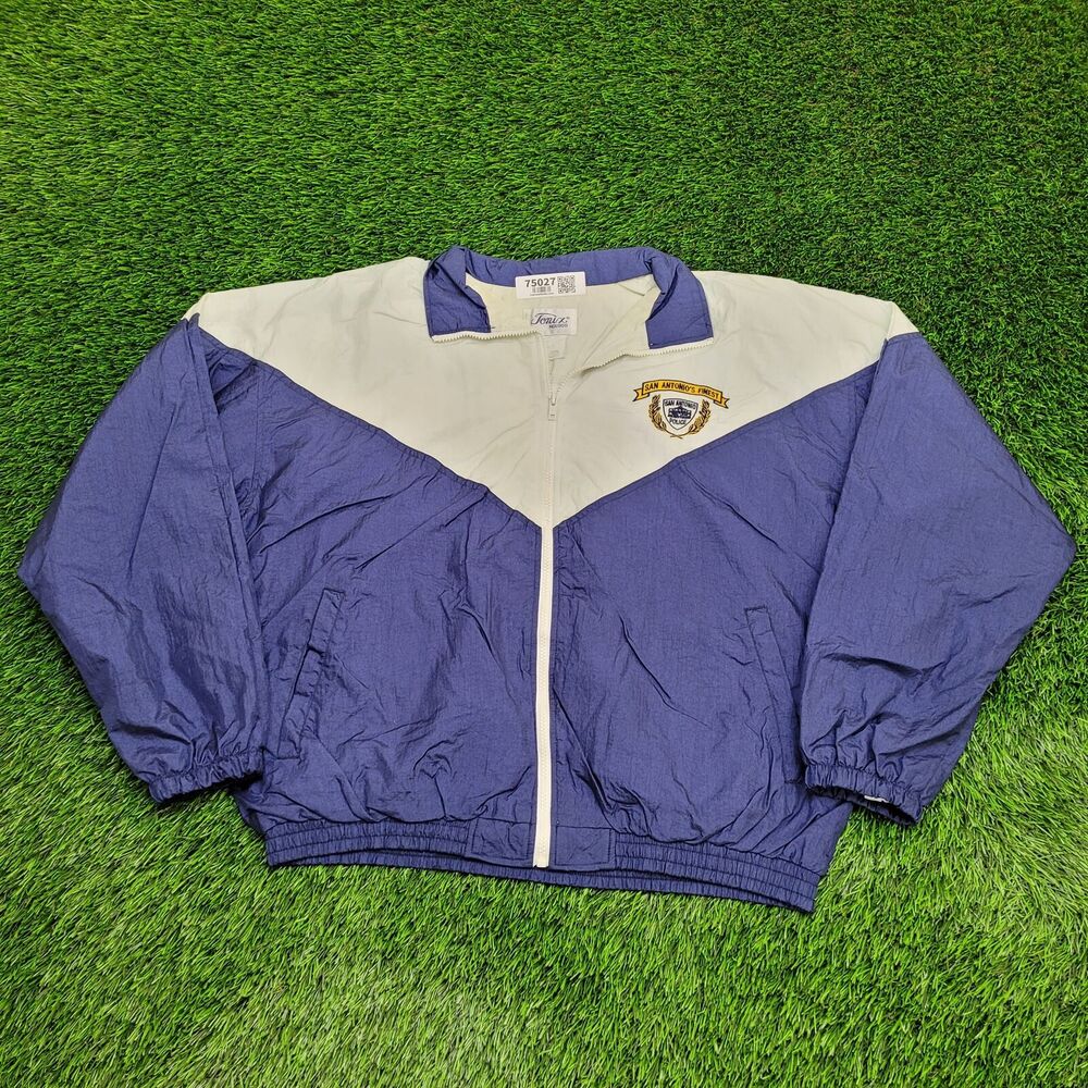San-Antonio Police Windbreaker Jacket Large 24x25 Blue